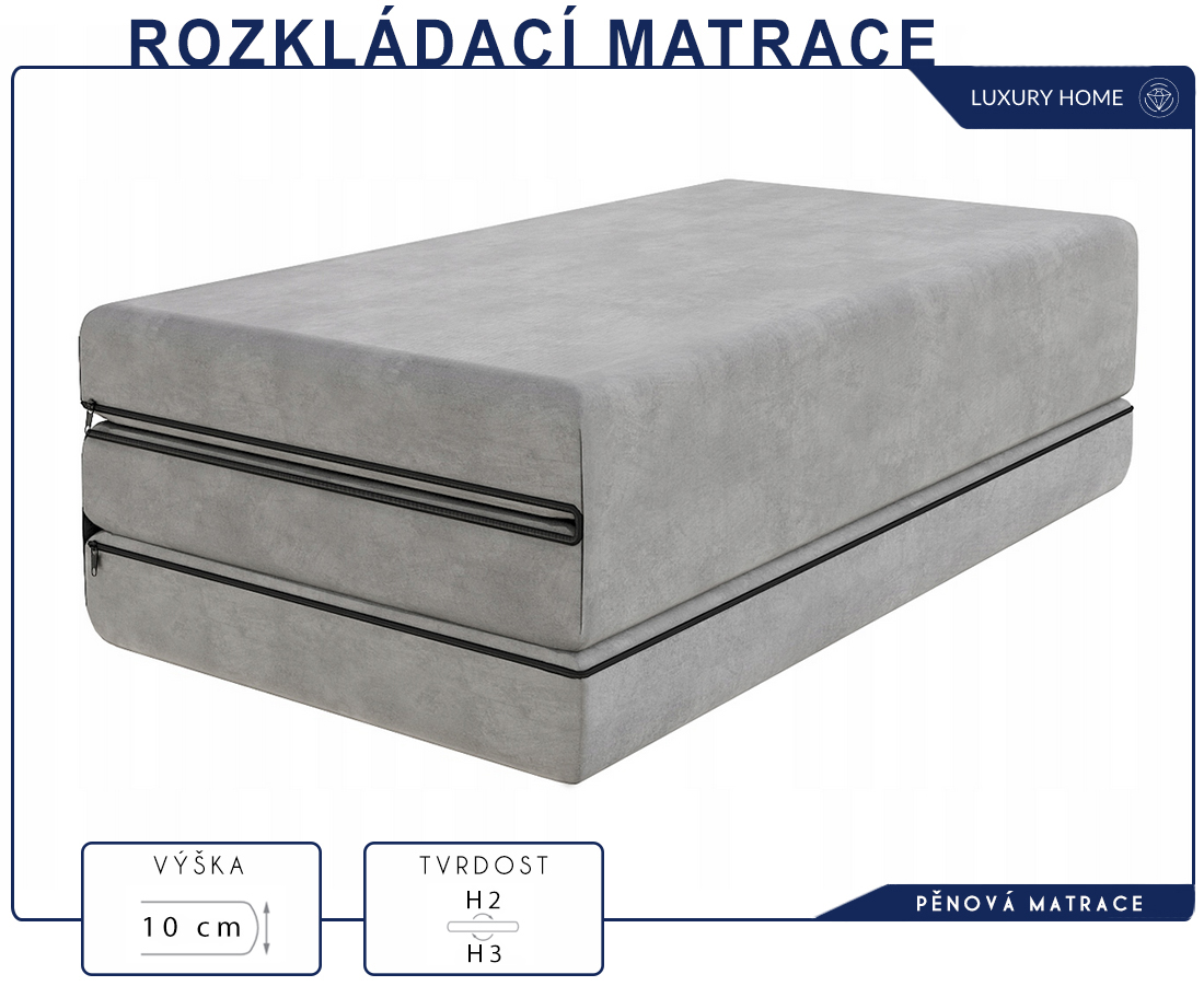 Taštičková matrace GINASO MAX JERSEY 180x200 cm s KOKOSEM 28 cm