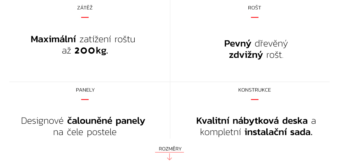 Manželská postel PANAMA T 160x200 se zvedacím dřevěným roštem BÍLÁ RŮŽOVÁ